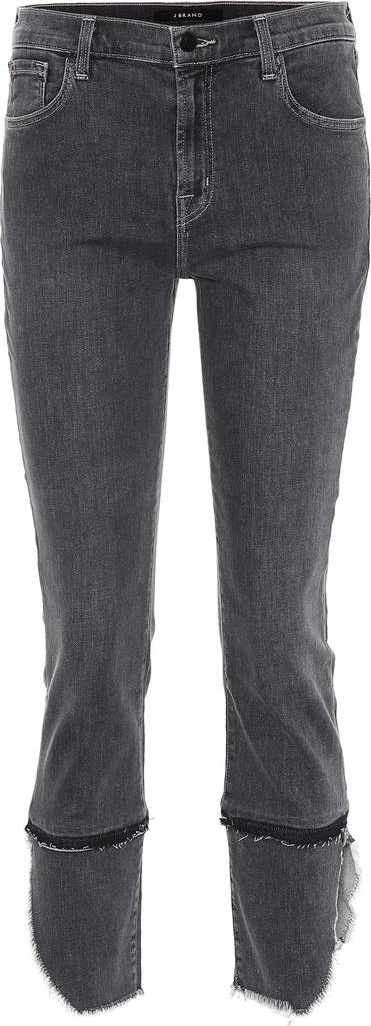 J BRAND Ruby frayed cuff skinny jeans