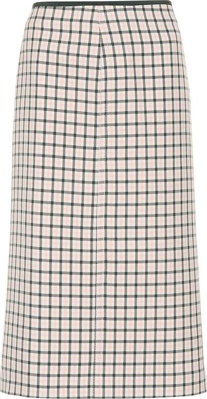 Fendi Plaid virgin wool skirt