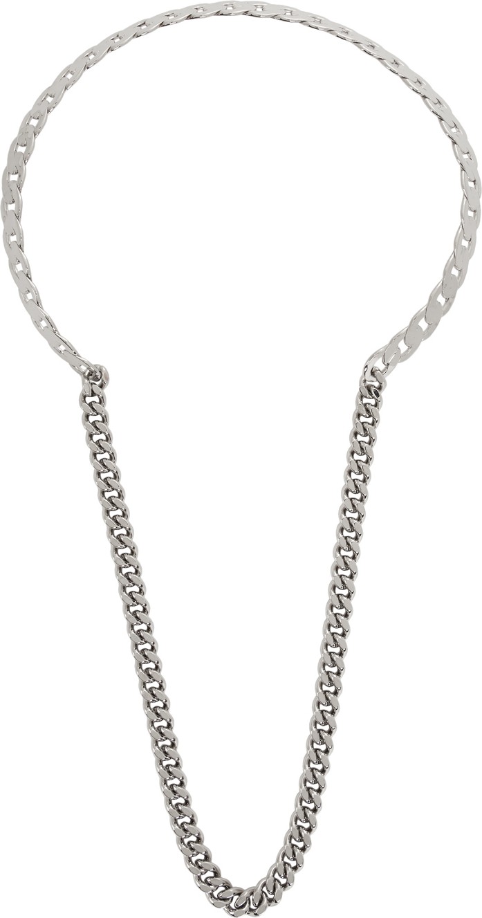Maison Margiela Silver Drop Chain Necklace