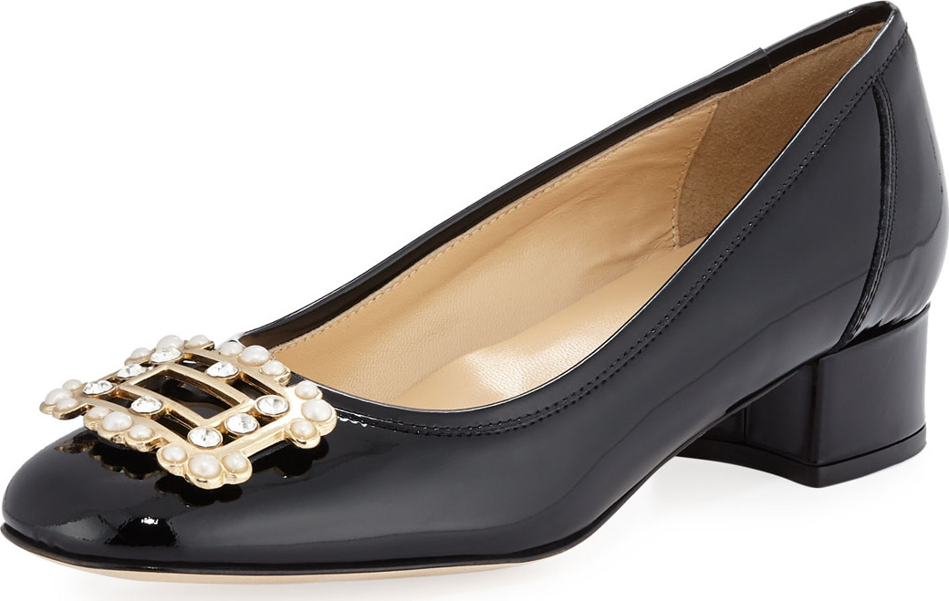 Sesto Meucci Heda Pearly Embellished Pump, Black
