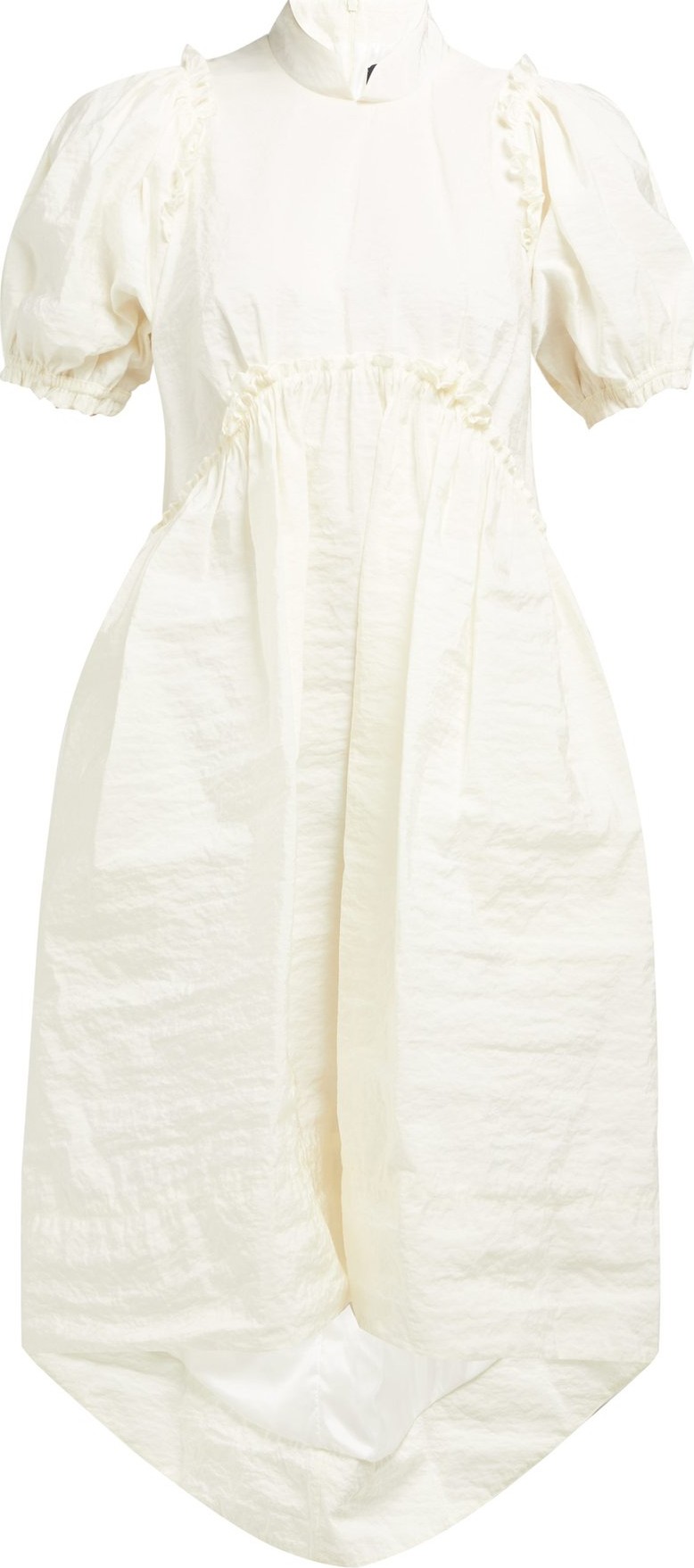 Simone Rocha Puff-sleeved crinkled-taffeta dress