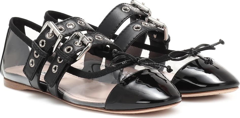 Miu Miu Leather ballet flats