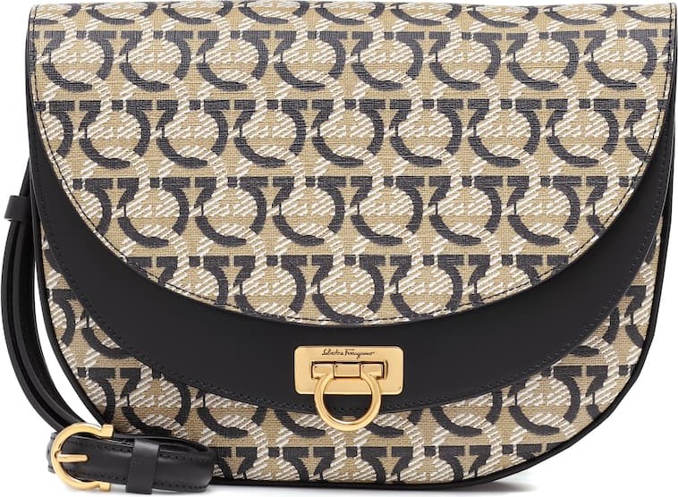Salvatore Ferragamo Gancini-jacquard shoulder bag