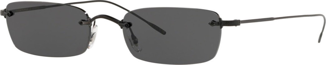 Oliver Peoples Daveigh Rimless Rectangle Metal Sunglasses