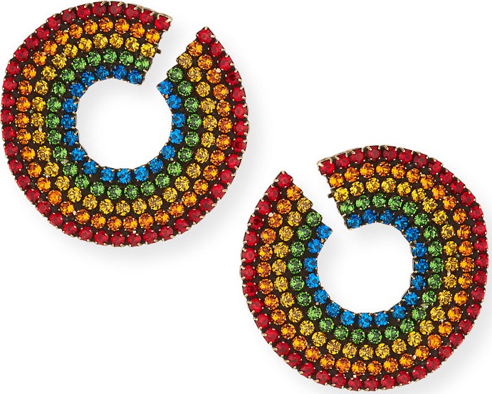Auden Rainbow Crystal Curler Stud Earrings