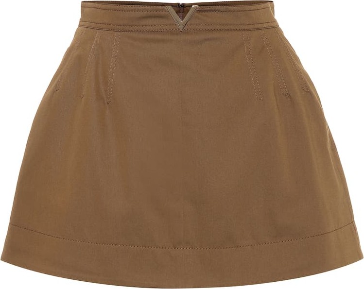 Valentino Stretch cotton twill miniskirt