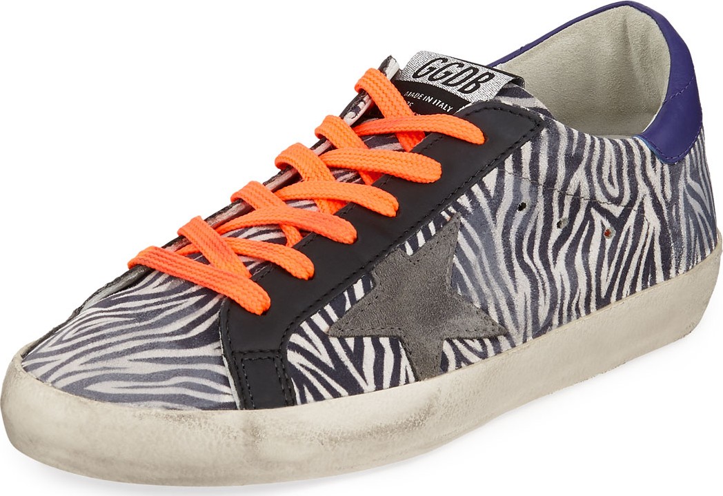 Golden Goose Deluxe Brand Superstar Zebra Low-Top Sneakers