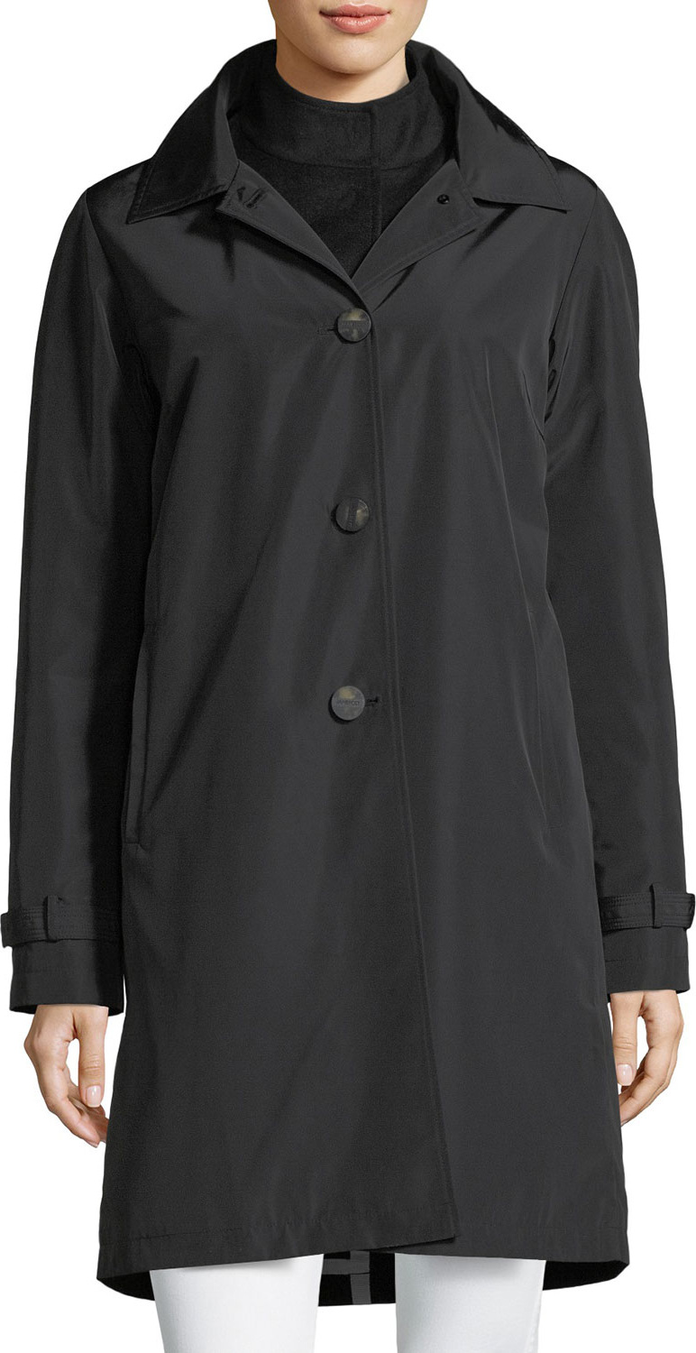 Jane Post 3-in-1 Button-Front Rain Coat