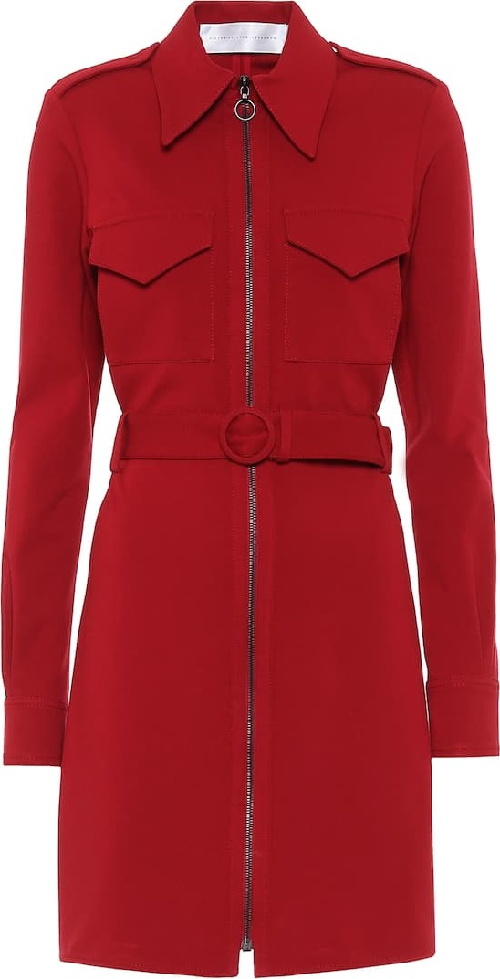 VICTORIA, VICTORIA BECKHAM Belted jersey dress