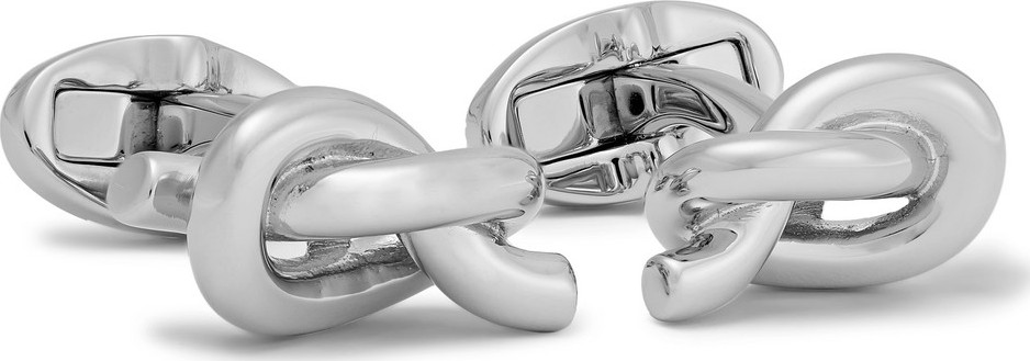 Mulberry Knotted Silver-Plated Cufflinks