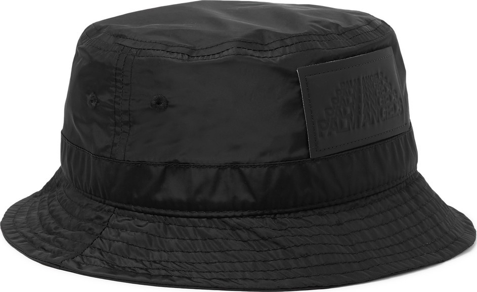 Palm Angels Logo-Appliquéd Shell Bucket Hat