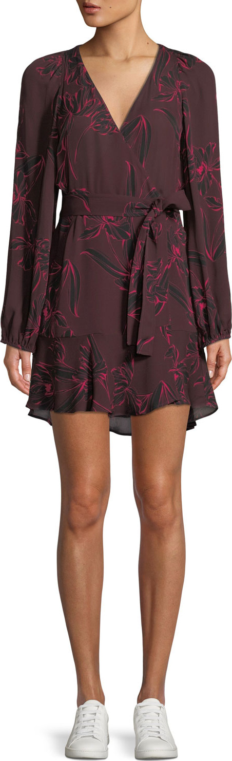 A.L.C. Carlo Floral-Print Mini Wrap Dress