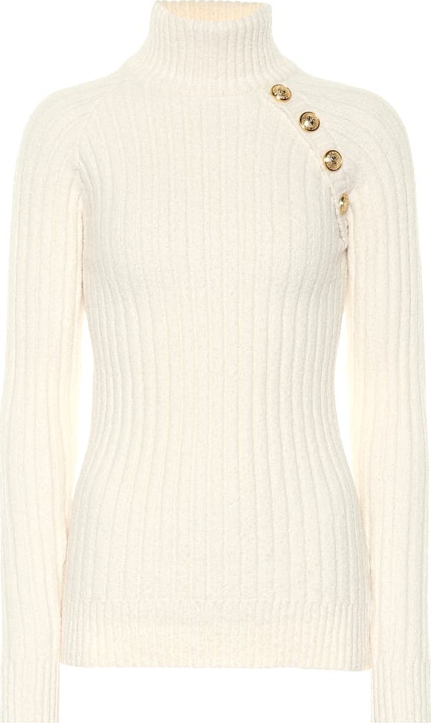 Balmain Embellished turtleneck sweater