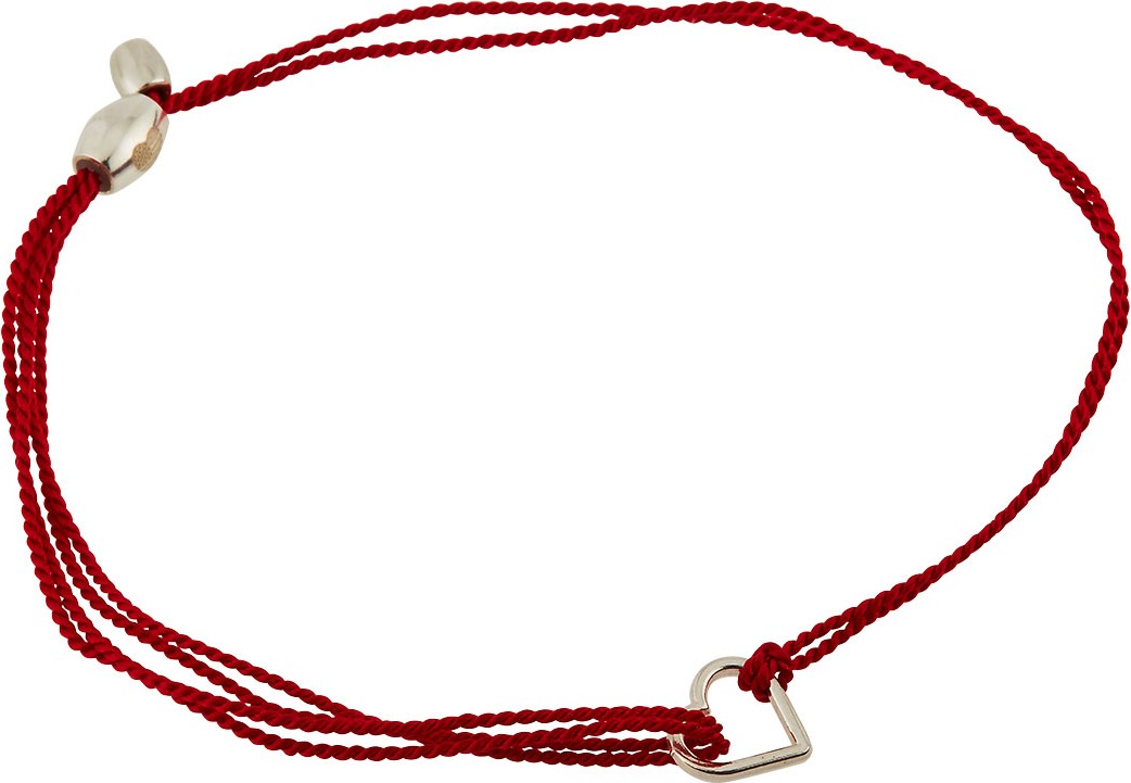 Alex and Ani Kindred Pull-Cord Bracelet w/ Heart, Silver