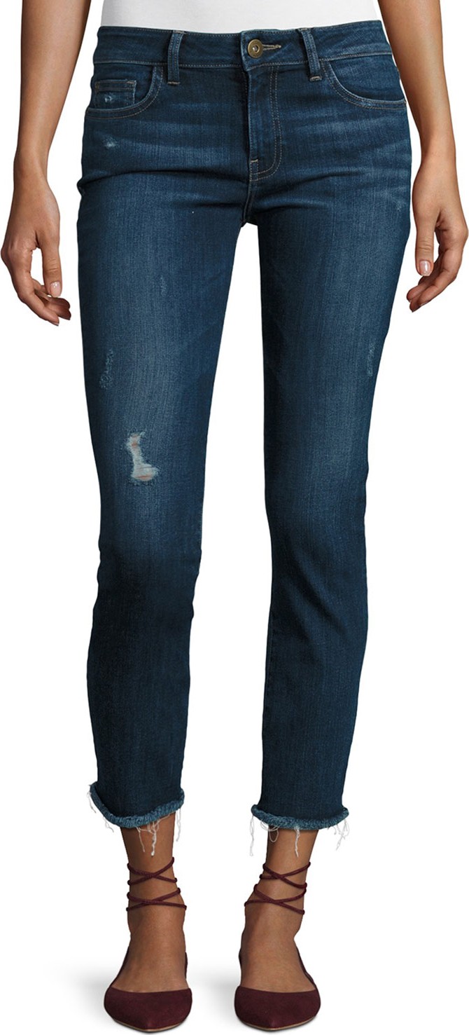 DL1961 Mara Instasculpt Ankle Straight-Leg Jeans, Ravine