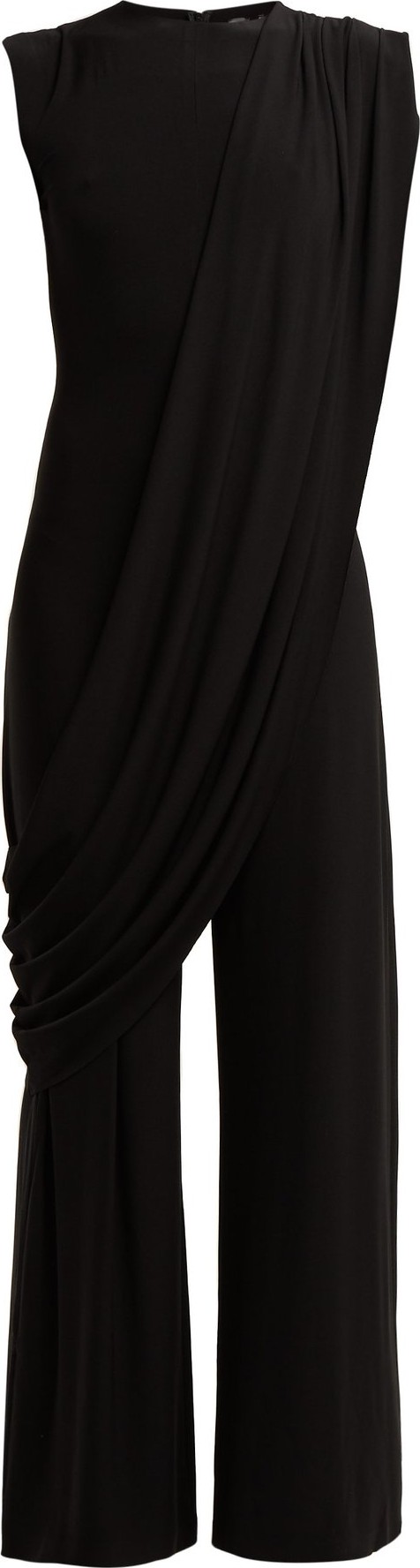 Norma Kamali Draped stretch-jersey jumpsuit