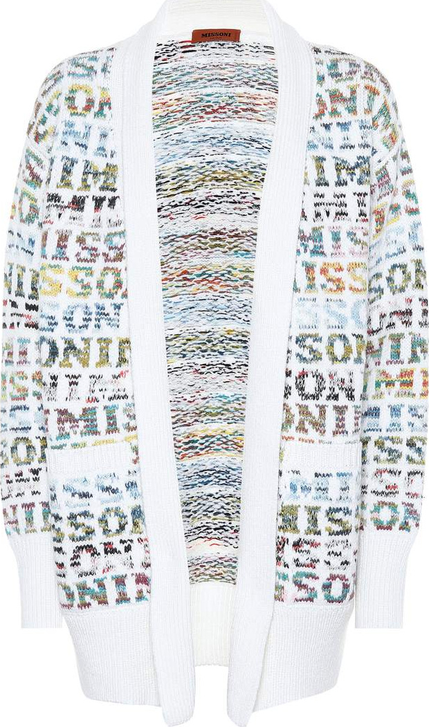 Missoni Logo knit wool cardigan