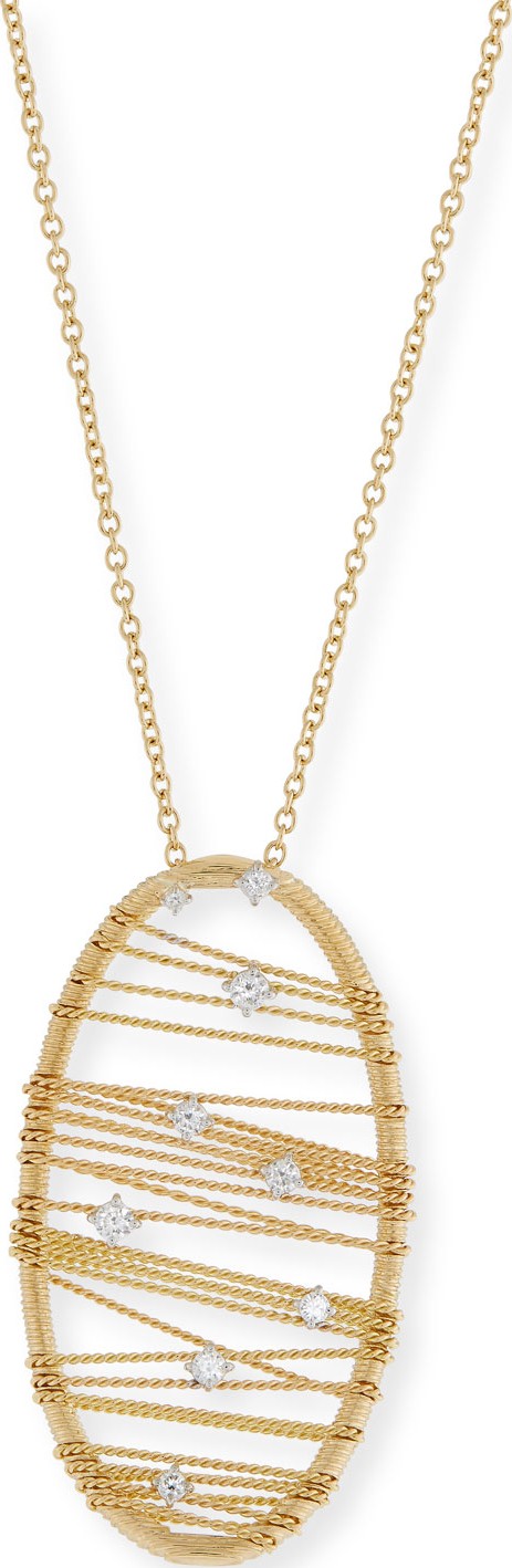 Staurino Fratelli Renaissance 18k Oval Pendant Necklace