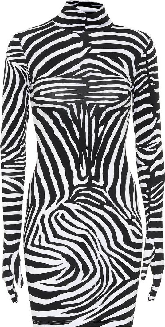Vetements Zebra-print minidress