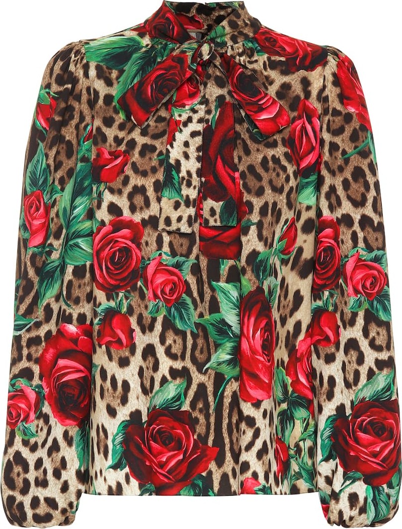 Dolce & Gabbana Printed silk crêpe blouse