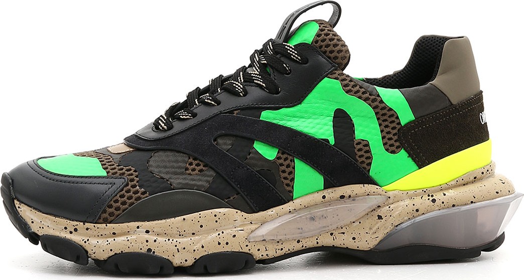 Valentino Men's Bounce Camo Leather Sneakers Valentino Men's Bounce Camo Leather Sneakers