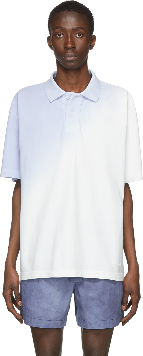 Jacquemus Purple & White 'Le Polo Soleil' Polo