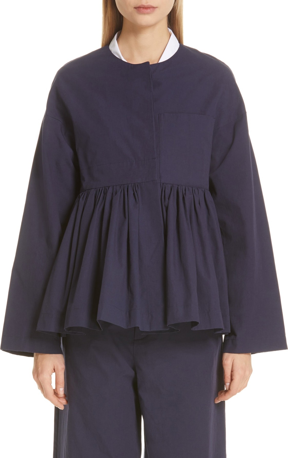 Sara Lanzi Gathered Cotton Jacket