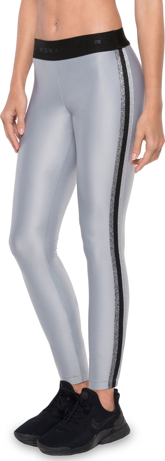 KORAL Rhys Mid-Rise Performance Leggings with Metallic Racer Stripes