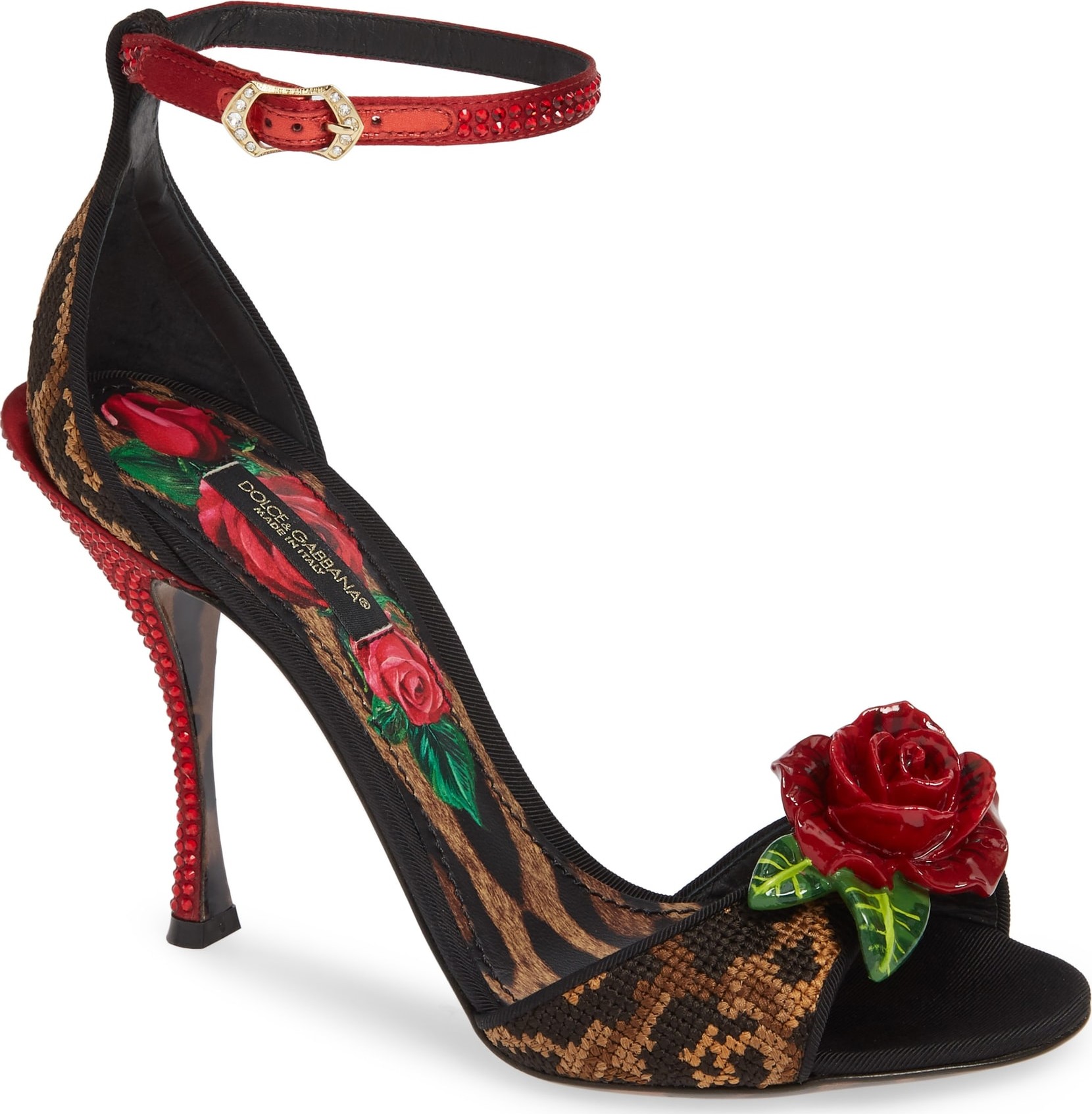 Dolce & Gabbana Rose & Leopard Sandal