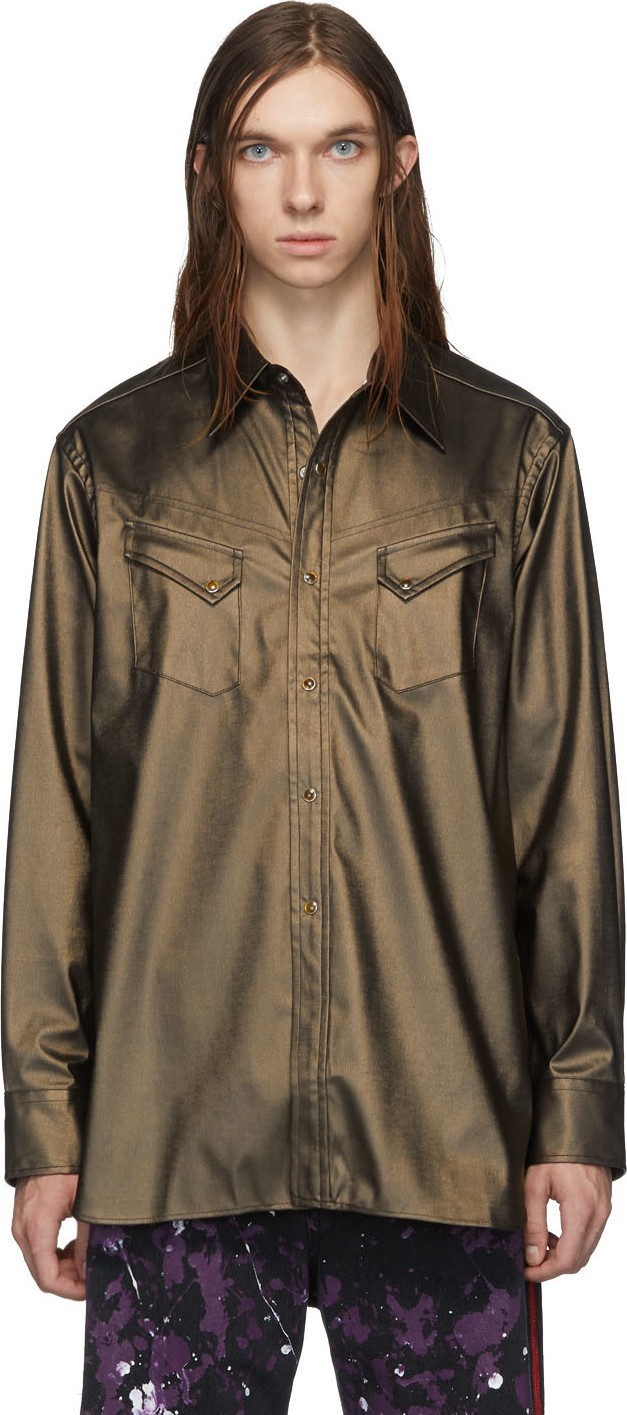 Needles Brown Coated Cowboy Shirt