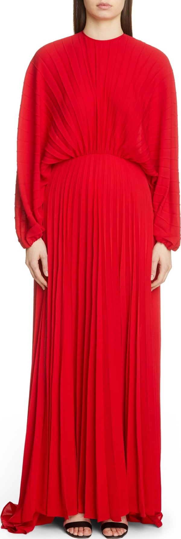 Valentino Soleil Plissé Silk Gown