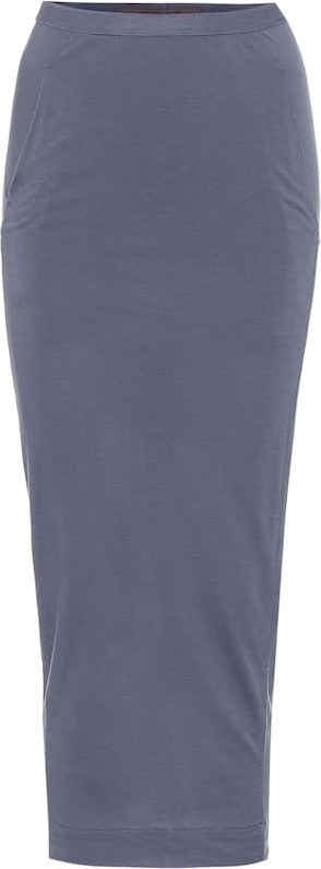 Rick Owens Lilies jersey midi skirt