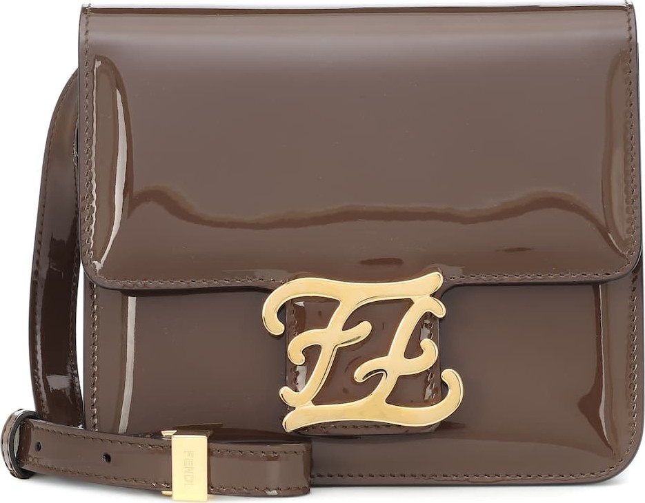 Fendi Karligraphy leather shoulder bag