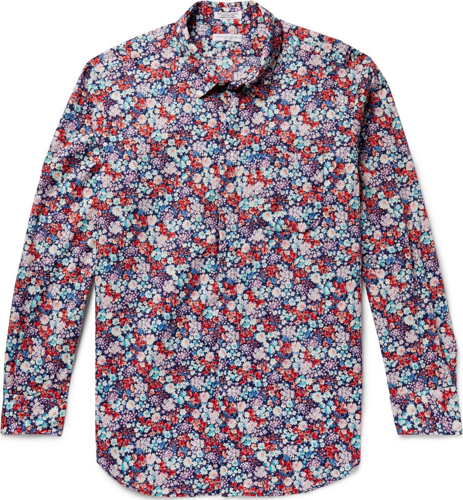 Engineered Garments Floral-Print Cotton-Poplin Shirt