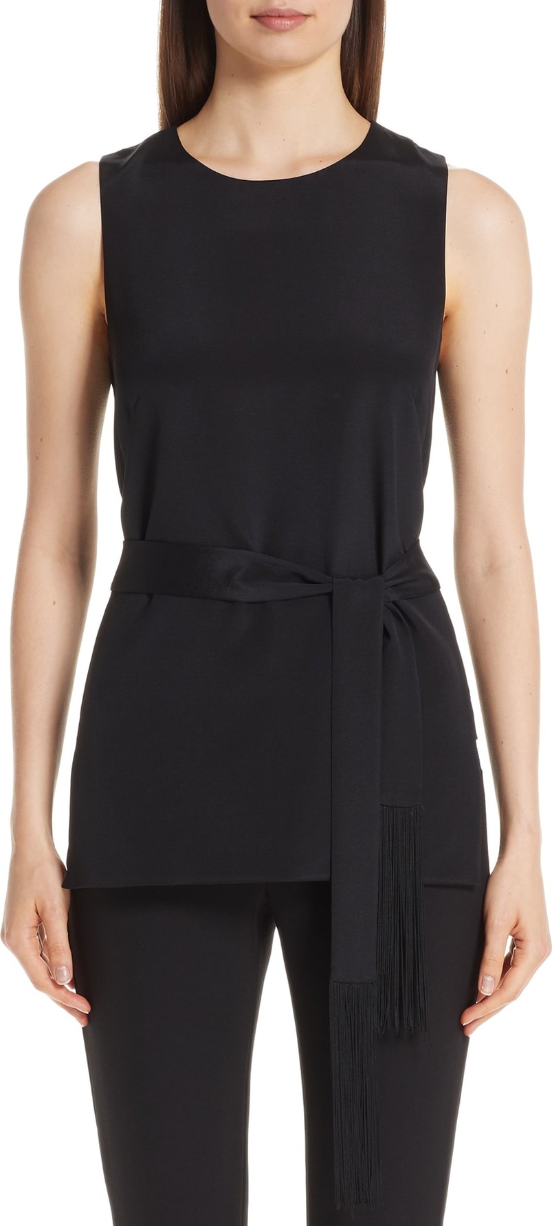 St. John Stretch Silk Crêpe de Chine Tunic