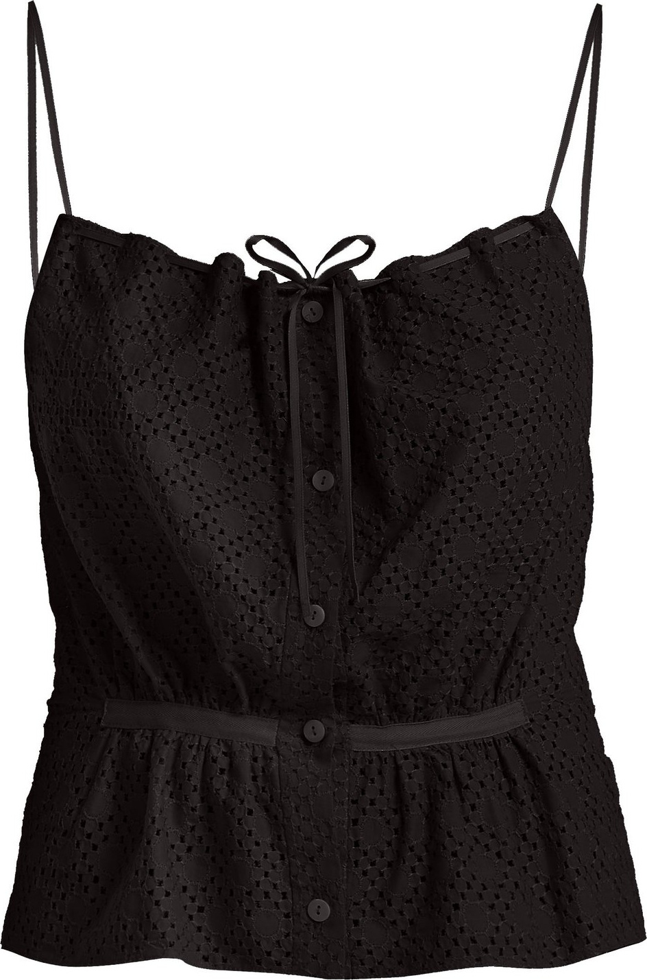 Raey Button-through broderie-anglaise cami top