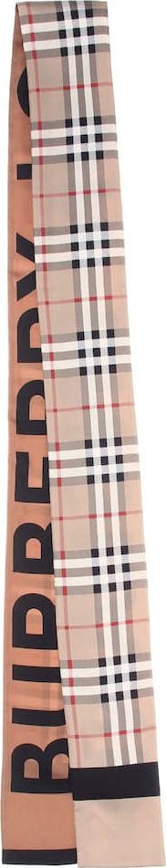 Burberry London England Check silk scarf