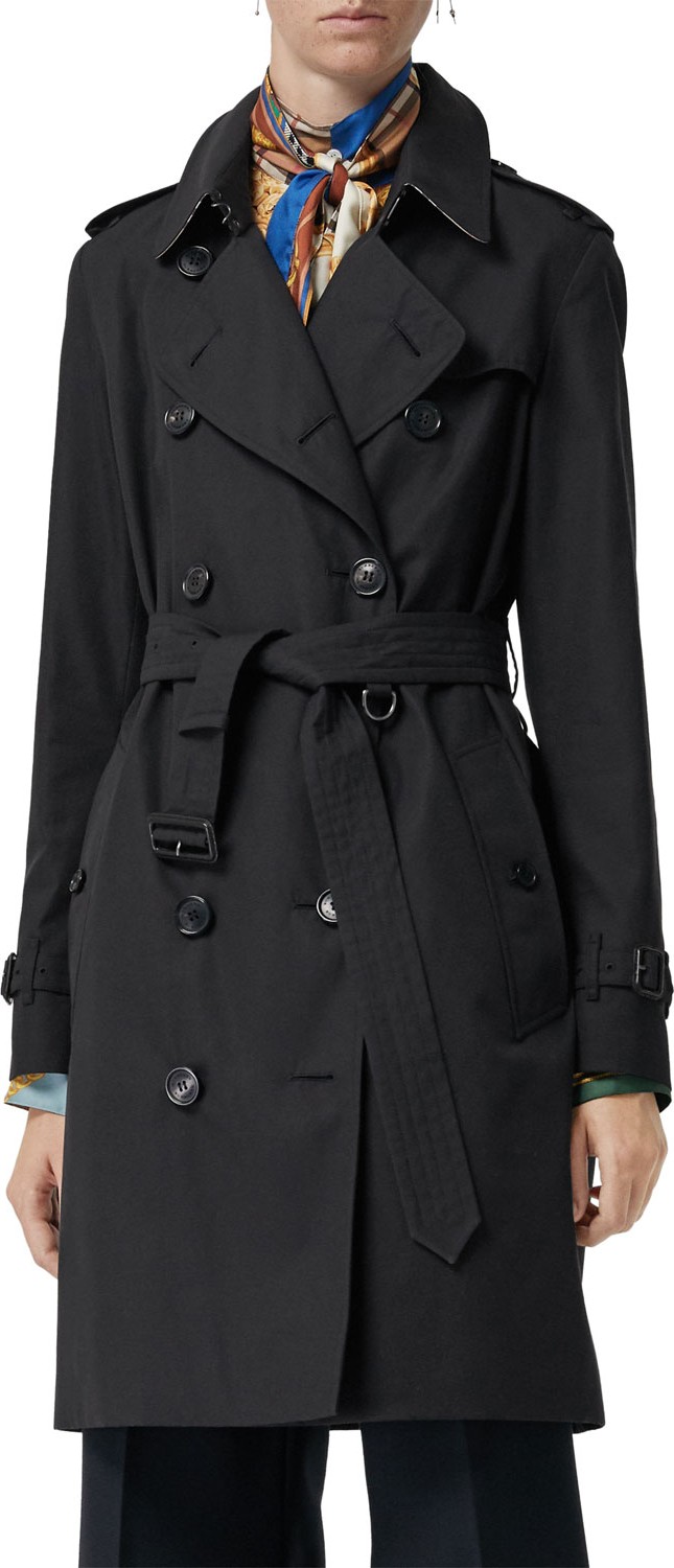 Burberry London England Kensington Belted Long Trench Coat
