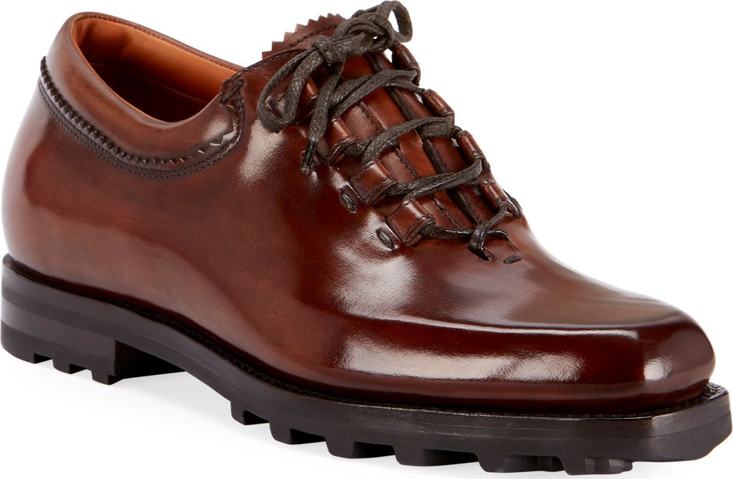 Berluti Men's Venezia Mogano Lace-Up Shoes