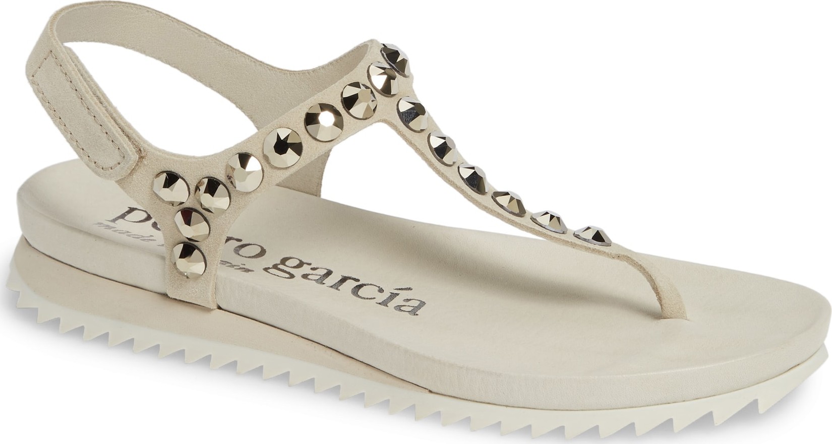 Pedro Garcia Crystal Embellished T-Strap Sandal