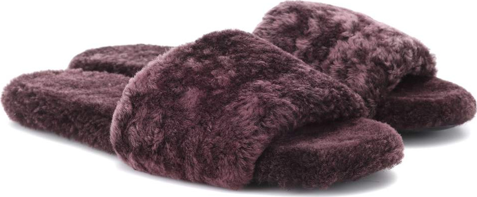 THE ROW Teddy Bear shearling sandals