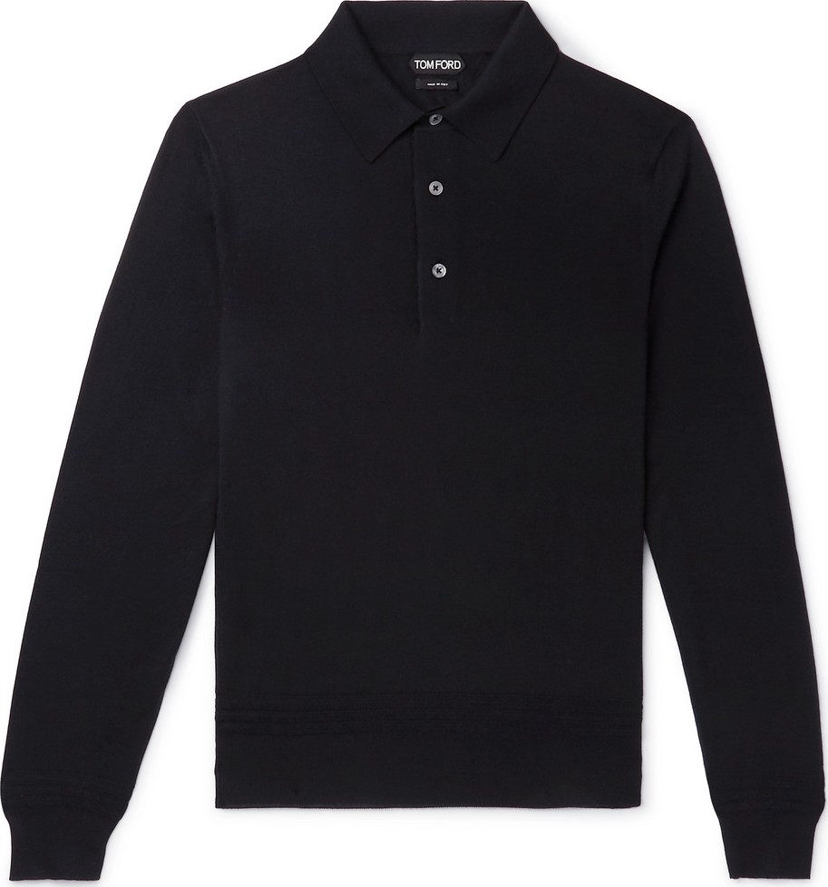 TOM FORD Slim-Fit Cashmere and Silk-Blend Polo Shirt