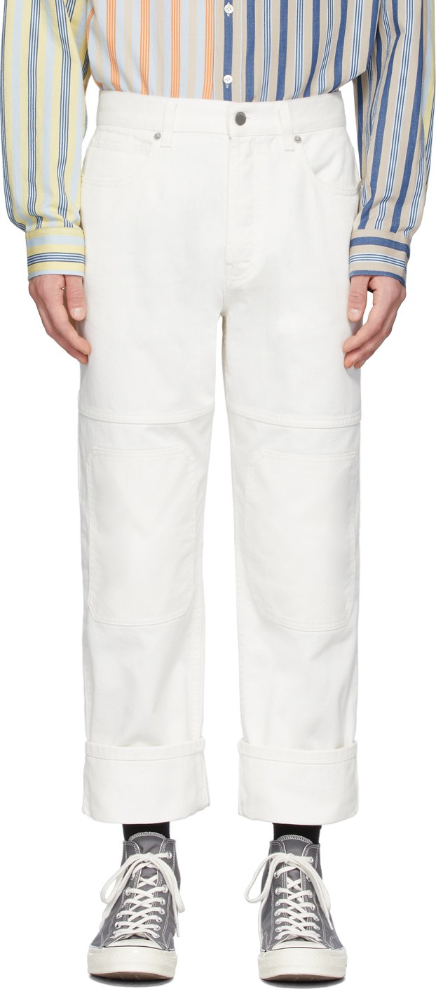 J.W.Anderson Off-White Patched Jeans