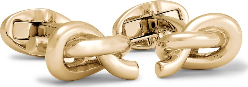 Mulberry Knotted Gold-Plated Cufflinks