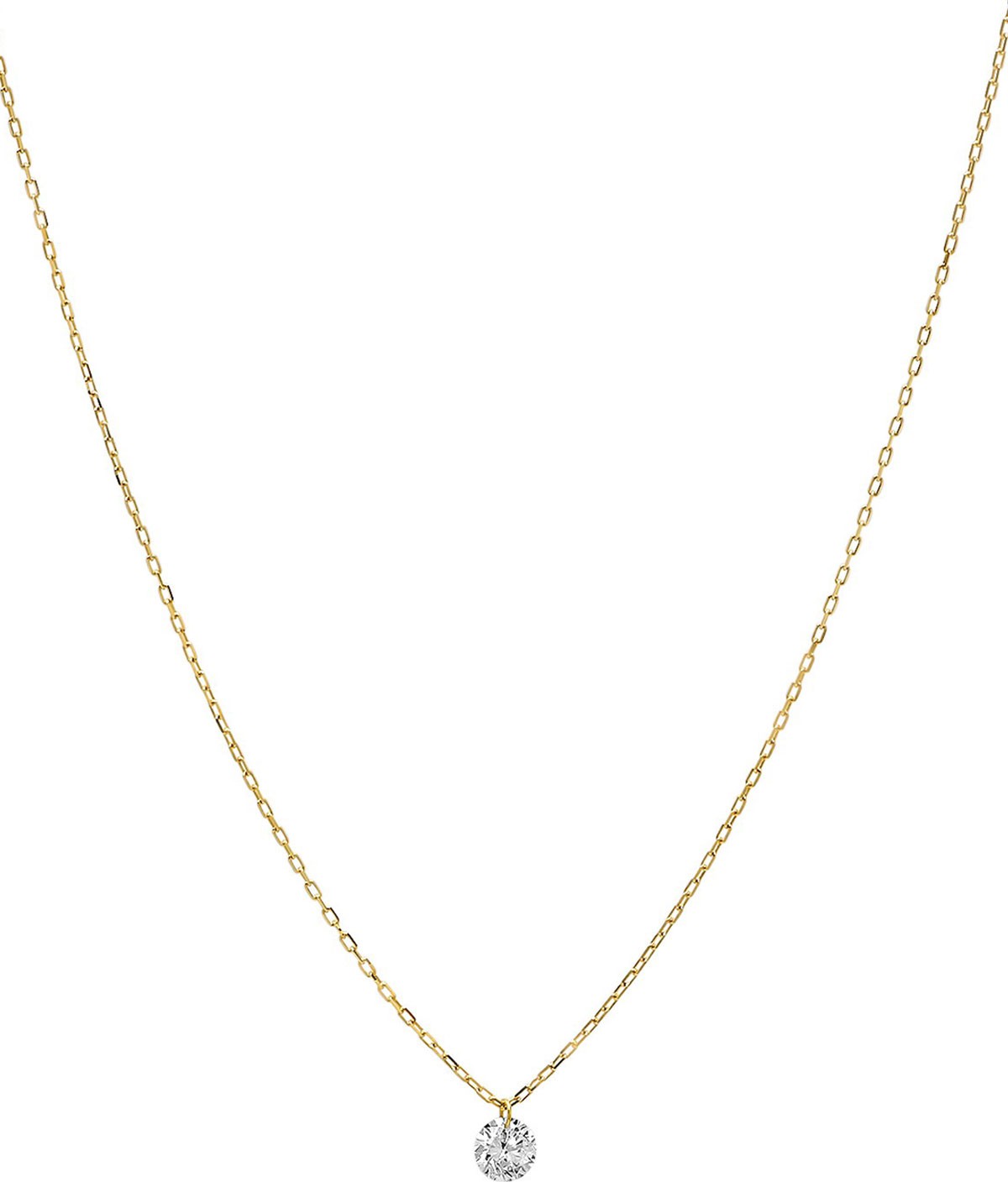 Nicha Jewelry 18k Floating Diamond Pendant Necklace