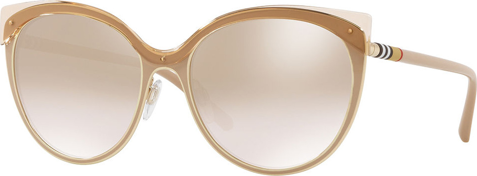 Burberry London England Mirrored Cat-Eye Metal Sunglasses