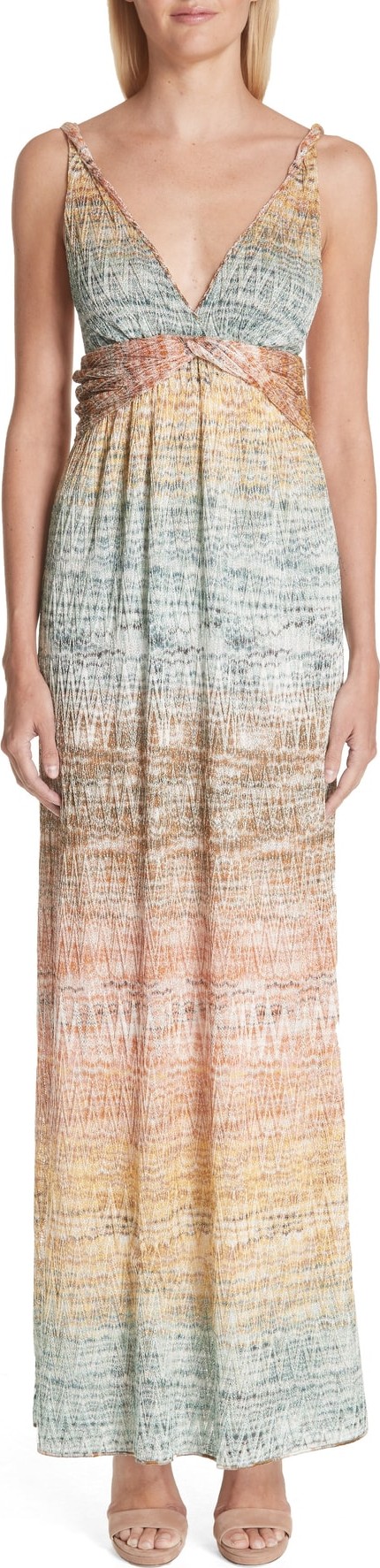 Missoni Metallic Knit Maxi Dress