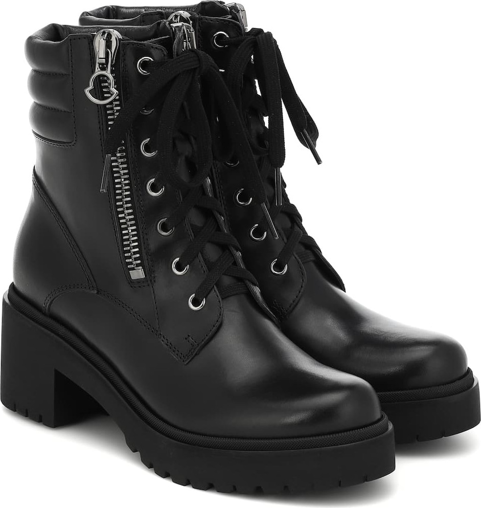 Moncler Viviane leather ankle boots