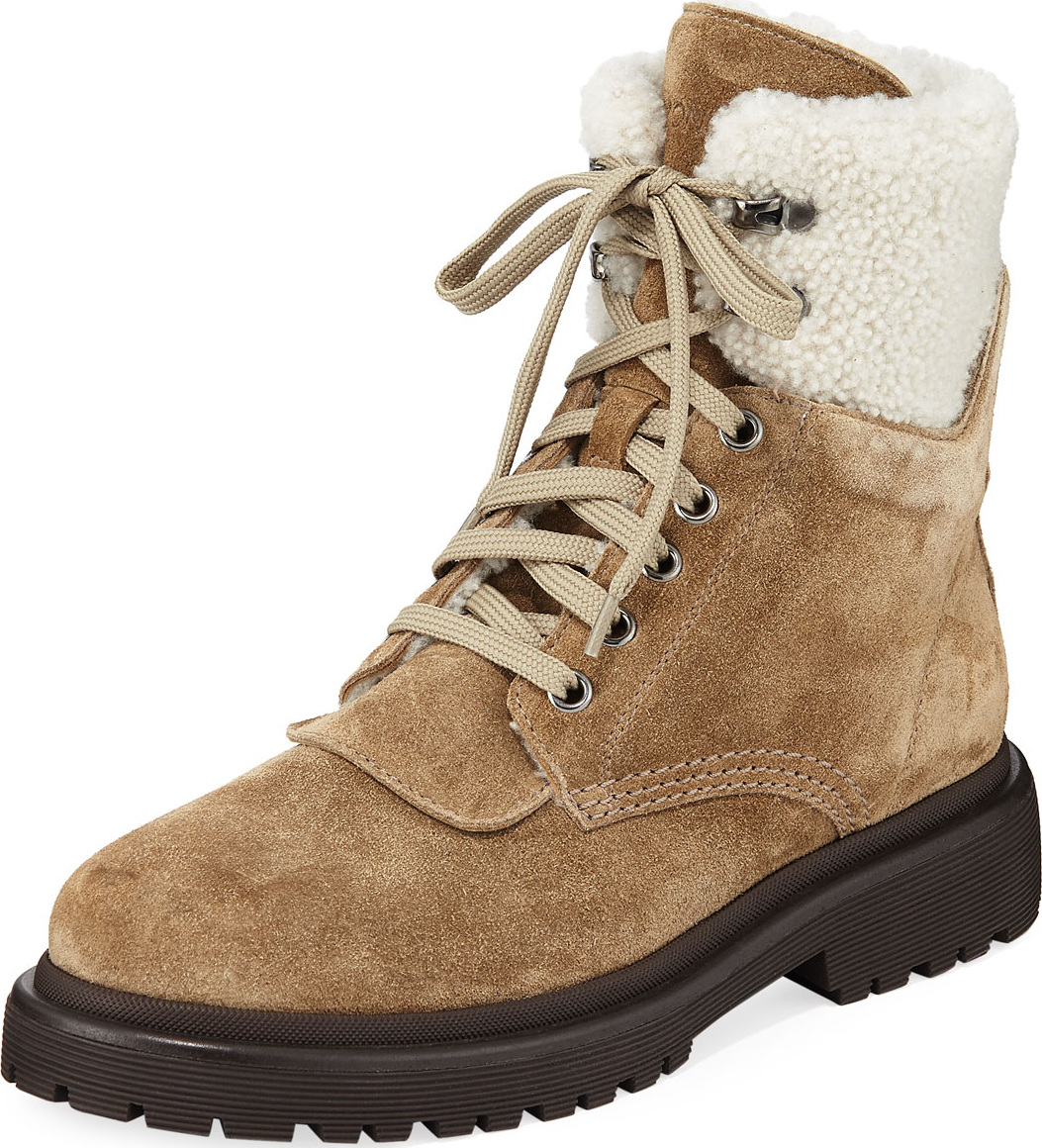 Moncler Patty Suede Lace-Up Boots Moncler Patty Suede Lace-Up Boots