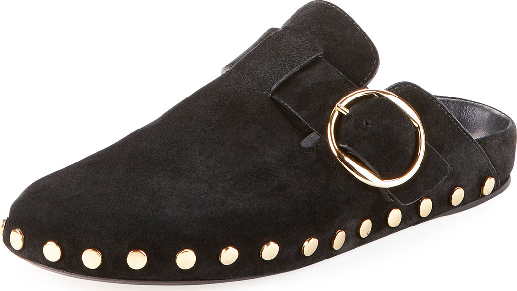 Isabel Marant Mirvin Studded Suede Mule Flat
